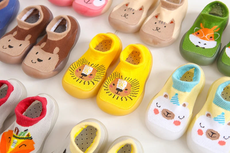 1 Pair Baby Shoes Spring Autumn Cotton Anti-Slip First Shoes Baby Toddler Shoes Cartoon First Walker Kids Soft Rubber Sole Shoe