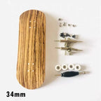 34mm 32mm Maple Wooden Fingerboard Complete Finger Skateboard with Truck and Wheels