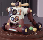 Baby Walker Push Ride On Toy 3 in 1 Learning Walking Trainer Musical Activity Stroller for Infants Toddlers Kids