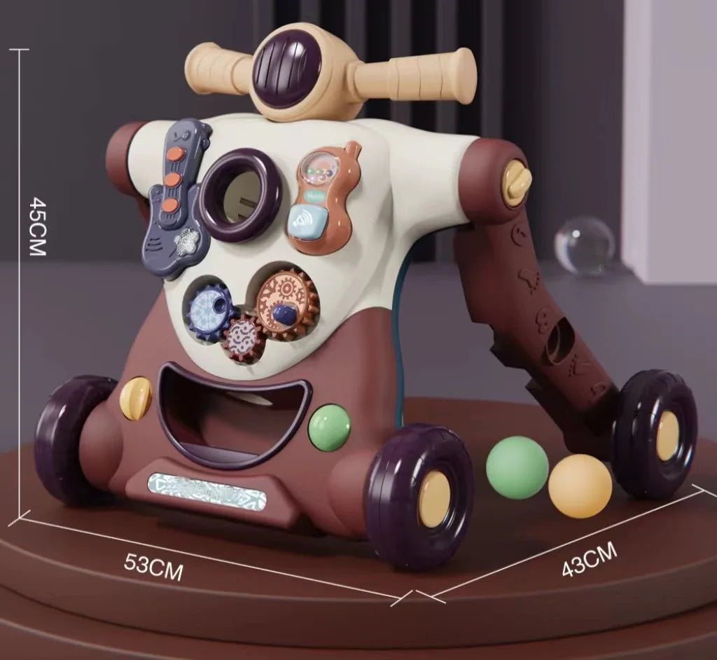 Baby Walker Push Ride On Toy 3 in 1 Learning Walking Trainer Musical Activity Stroller for Infants Toddlers Kids