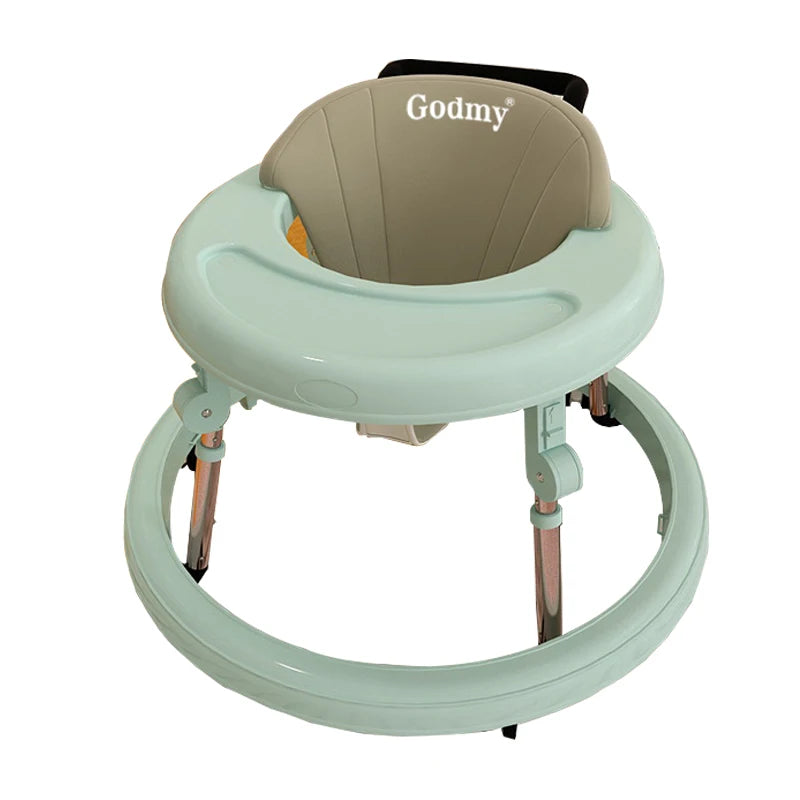 5-18M Baby Walker With Wheels Baby Toddler Foldable Multifunctional Anti-Rolling Anti-O-Leg Walker Height Adjustable Seat