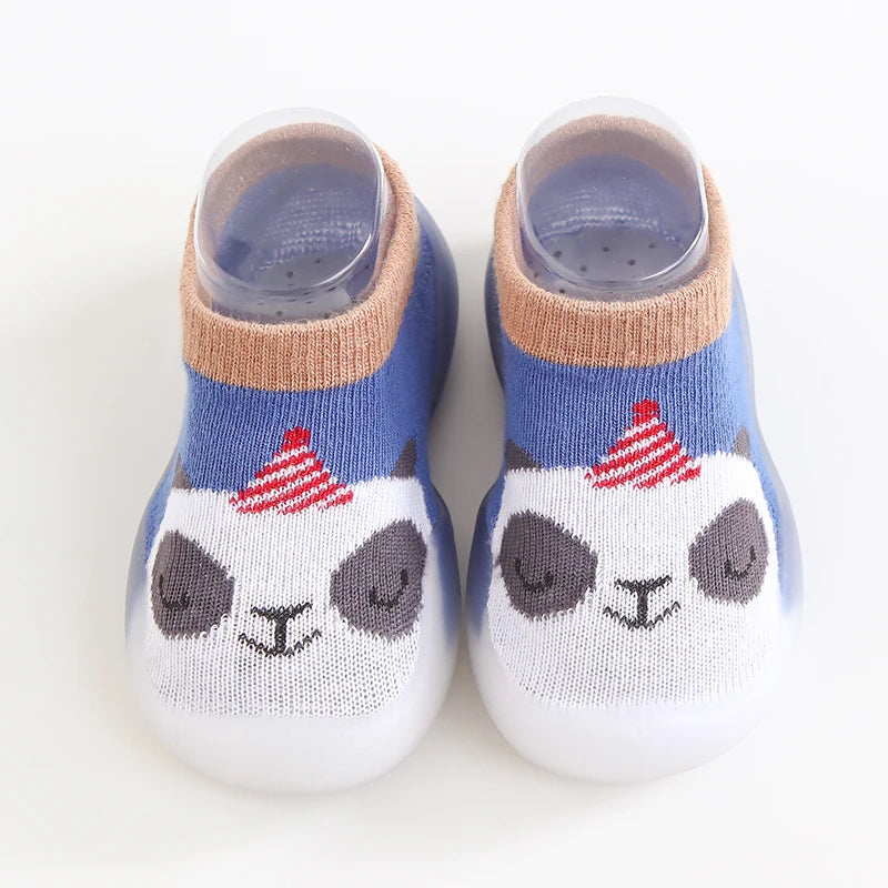 1 Pair Baby Shoes Spring Autumn Cotton Anti-Slip First Shoes Baby Toddler Shoes Cartoon First Walker Kids Soft Rubber Sole Shoe