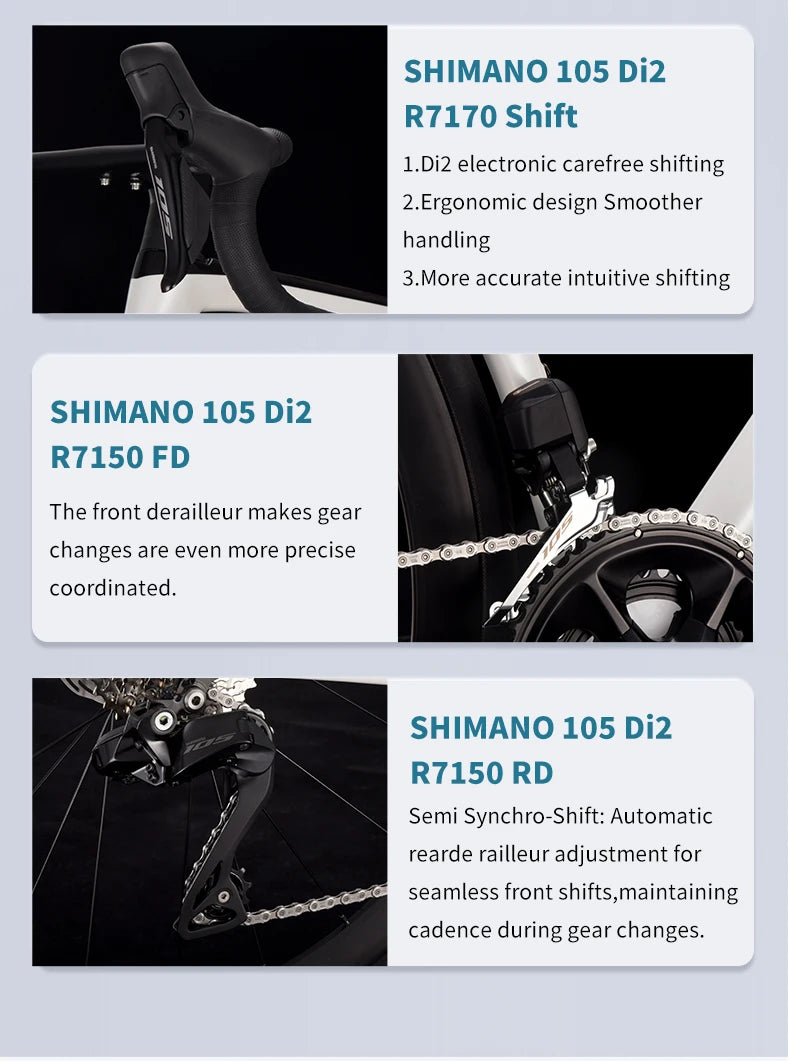 SAVA HAWKEYE Carbon Road Bike with SHIMAN0 105 7120 Kit T800 Carbon Road Bike Race Bike Aluminum Wheels