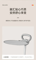 Baby Walker 7-speed Adjustable Music Multi-function Anti-O-leg Anti-rollover Folding Baby Walker for 6-18 Months