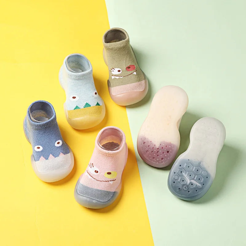 1 Pair Baby Shoes Spring Autumn Cotton Anti-Slip First Shoes Baby Toddler Shoes Cartoon First Walker Kids Soft Rubber Sole Shoe