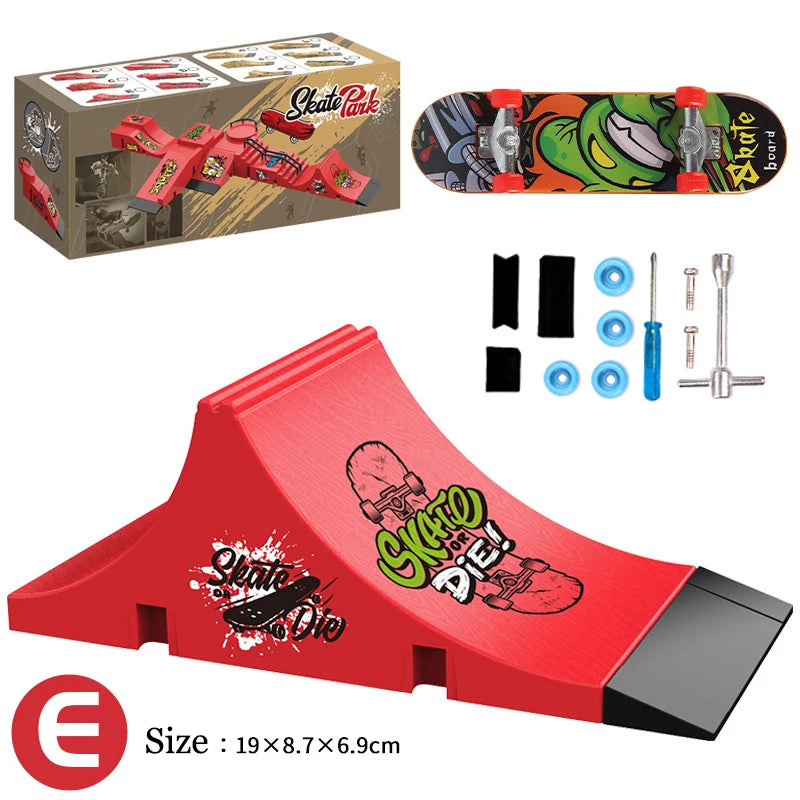 Fingertip Skateboard Children Toys Finger Sports Field Training Props Park Ramp Railings Slope Model Fingertip Skateboard Games
