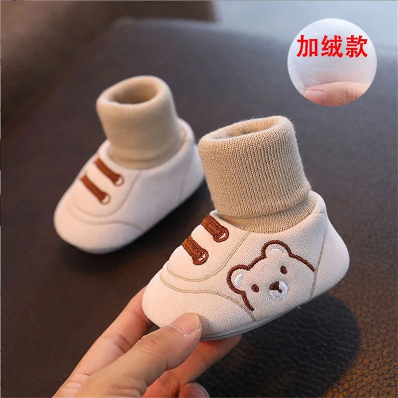 Baby Socks Shoes Infant Cute Cartoon Kids Boy Shoes Soft Rubber Sole Child Floor Sneaker Baby Girls Walker