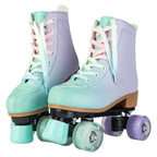 size 32 -41 Leather Double Row Roller Skates Inline Skate Shoes 4 Wheels Sneakers Women Men Adults Outdoor Sports Ice Skating