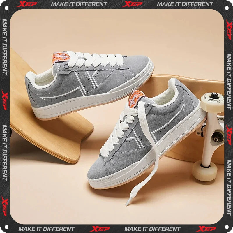 Xtep Jiao Ban Skateboarding Shoes For Men 2024 Autumn Street Style Skate Shoes Durability  Comfortable Sneakers 876319310022