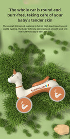 Four Wheels Children Balance Bike with Music Lights Infant Baby Walker Toddler First Bicycle Ride on Toy Gifts for Kids Aged 1-3