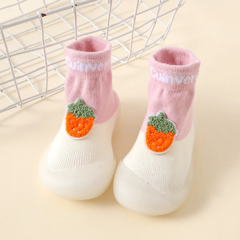1 Pair Baby Shoes Spring Autumn Cotton Anti-Slip First Shoes Baby Toddler Shoes Cartoon First Walker Kids Soft Rubber Sole Shoe