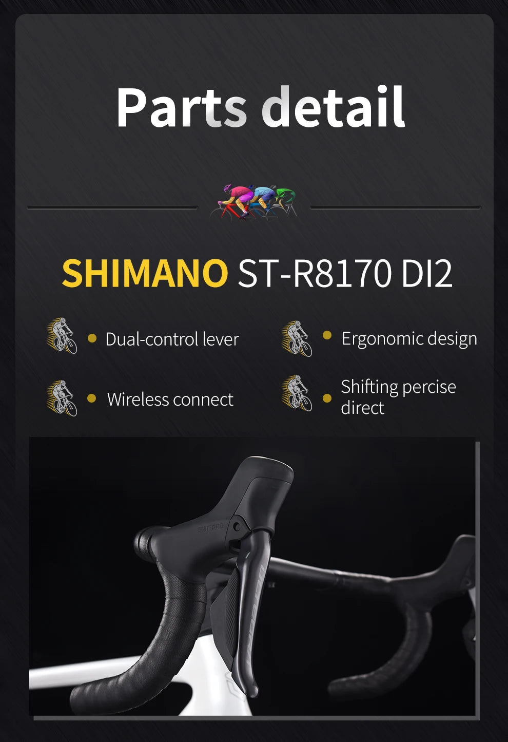 SAVA  Full Carbon Fiber electronic shifting Road Bike with SHIMAN0 ULTEGRA 8170 Di2 Race Class Road Bike 7.2kg