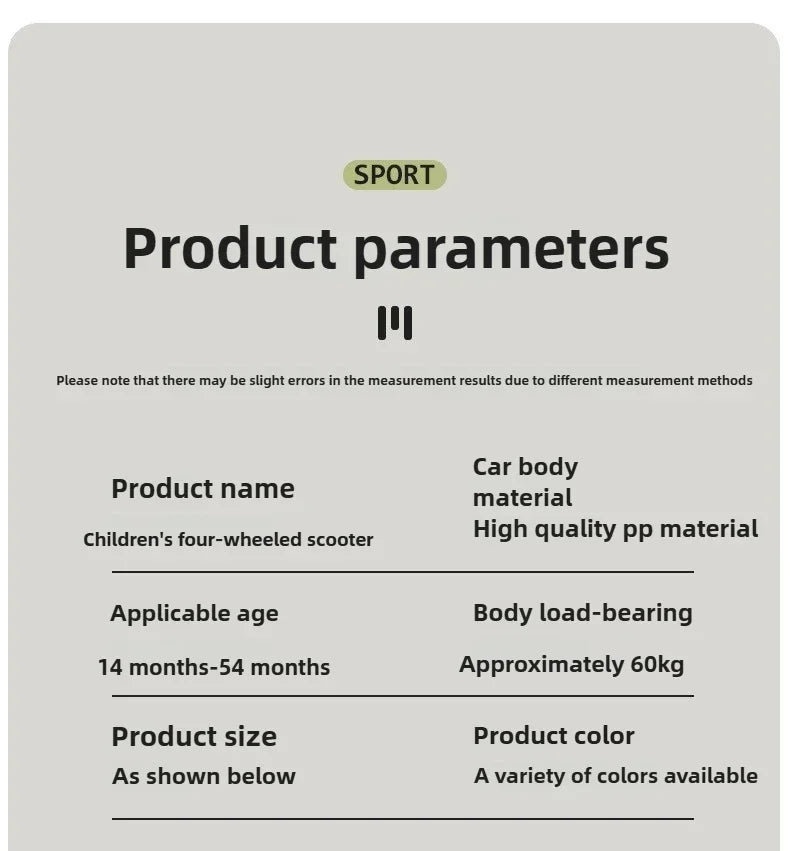 Riding Toy Balance Bike Silent Glider Learning Walker Children's Training Riding Belt Safety Wheel Indoor Outdoor Birthday Gift