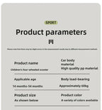 Riding Toy Balance Bike Silent Glider Learning Walker Children's Training Riding Belt Safety Wheel Indoor Outdoor Birthday Gift