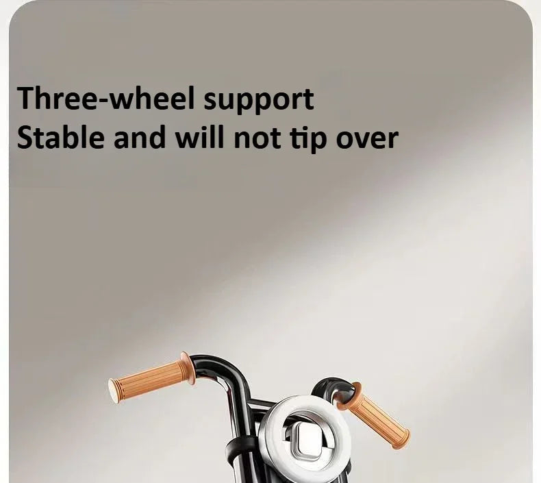 Kids Balance Bike Ride-on Motorcycle Toddler Balance Bike with Music & Lights Sturdy Non-Tip Design Quiet Wheels for Boys Girls