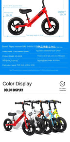 New Detachable Children's Balance Bike Pedalless Bike 2 To 6 Years Old Child Scooter 12-inch Sliding Balance Bike Flash Wheel