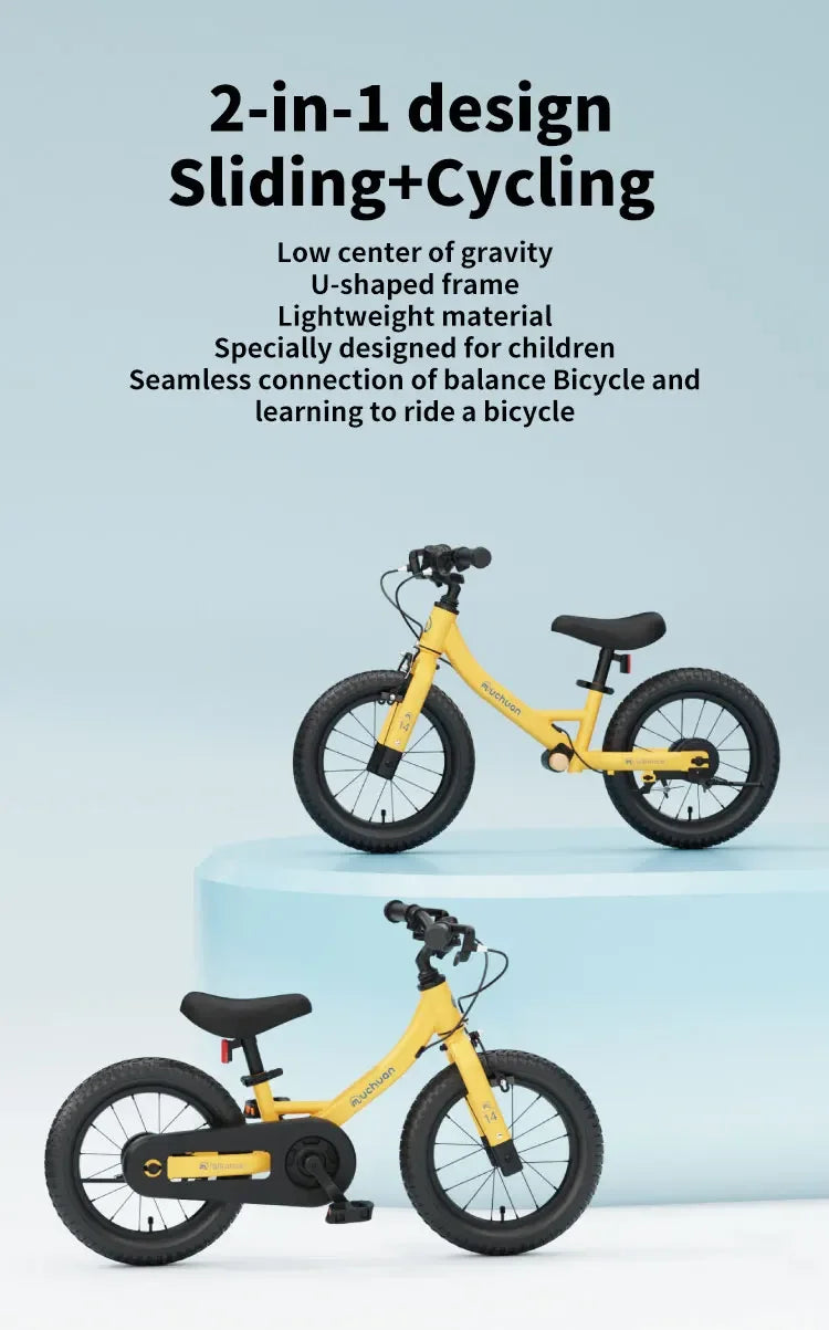 muchuan kids balance bike bike 2 in 1 2-6 years old aluminum alloy