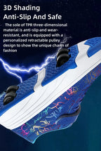 4 Wheel Dual-Use Roller Skates With Detachable Wheels,Sneakers, Boys And Girls Shoes With Wheels,Speed Skate