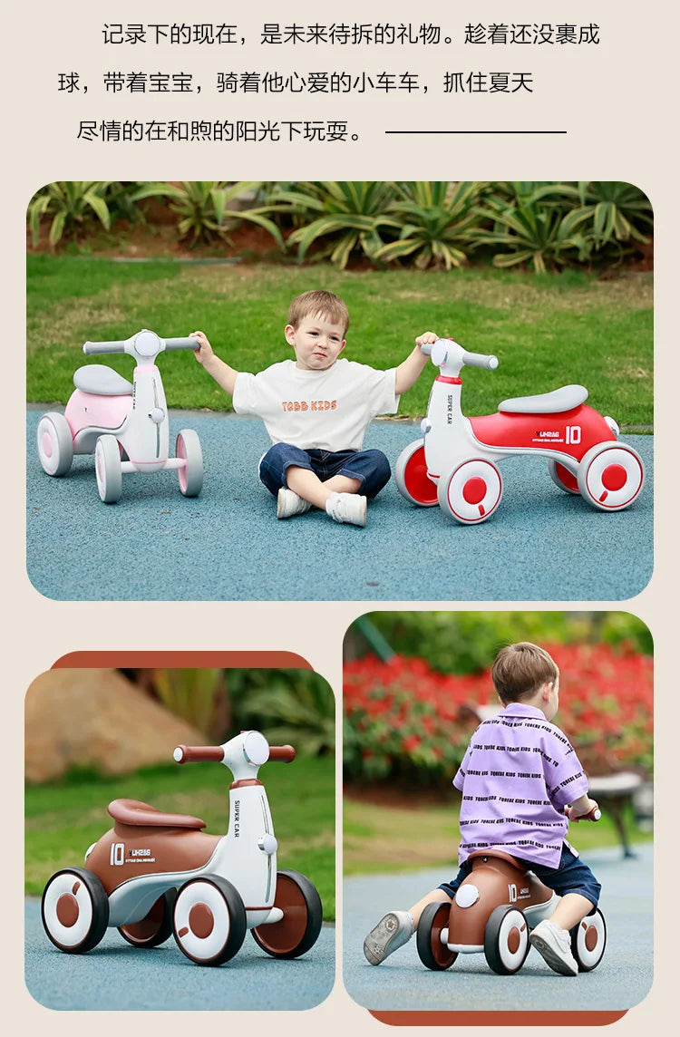 Children's Balance Car Pedalless 1 To 3 Years Old Four-wheeled Baby Sliding Scooter Boys Girls Baby Walkers