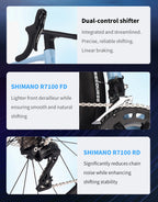 SAVA NEW STAR SHIP Carbon Road Bike, Adult Racing Bike, Equipped With Shimano 105 R7100, 24-Speed Hydraulic oil Brakes