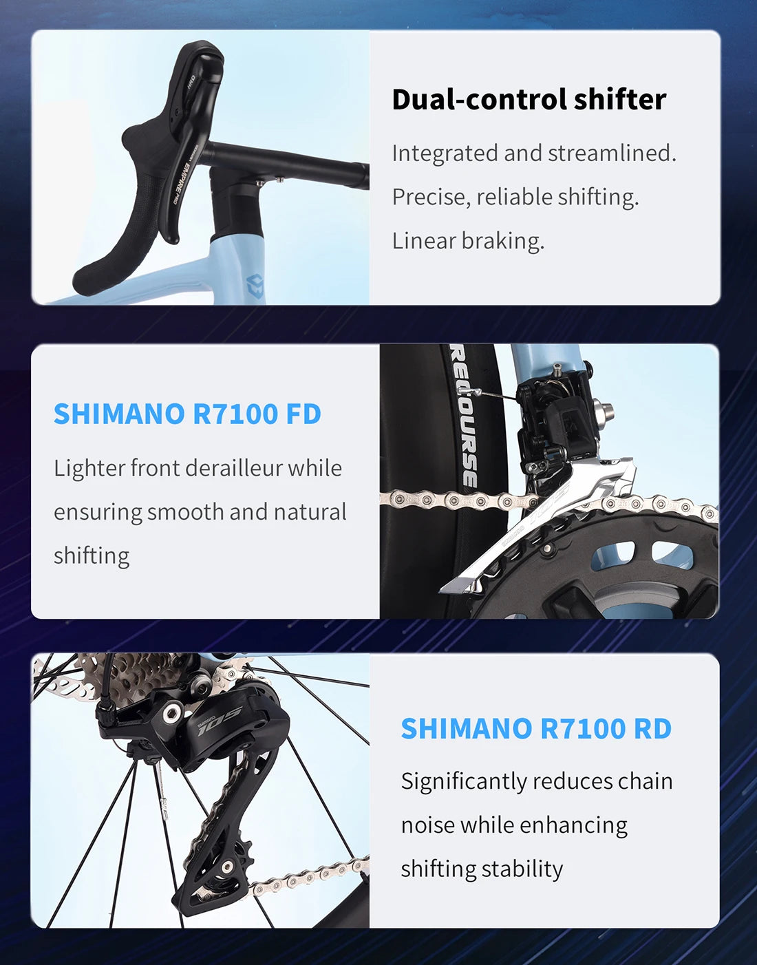 SAVA NEW STAR SHIP Carbon Road Bike, Adult Racing Bike, Equipped With Shimano 105 R7100, 24-Speed Hydraulic oil Brakes