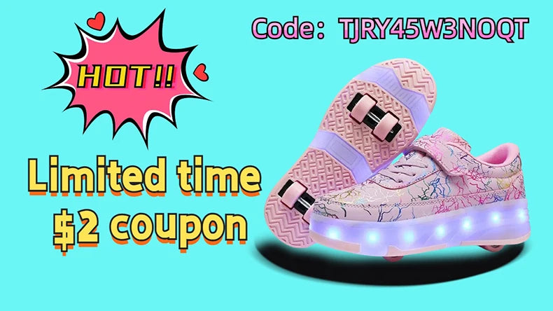 4 Wheel Dual-Use Roller Skates With Detachable Wheels,Sneakers, Boys And Girls Shoes With Wheels,Speed Skate