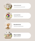 New 4-in-1 Multifunctional Baby Walker Anti-Bow Legs Anti-Tip Design 360° Swivel Silent Wheels Suitable 6-18 Months Solid Color