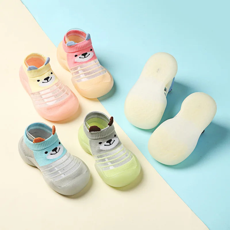 1 Pair Baby Shoes Spring Autumn Cotton Anti-Slip First Shoes Baby Toddler Shoes Cartoon First Walker Kids Soft Rubber Sole Shoe