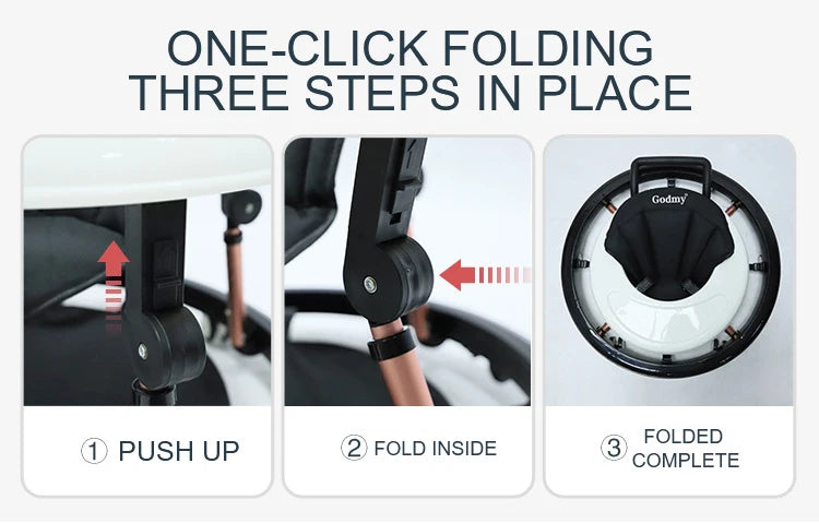 5-18M Baby Walker With Wheels Baby Toddler Foldable Multifunctional Anti-Rolling Anti-O-Leg Walker Height Adjustable Seat