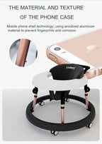 5-18M Baby Walker With Wheels Baby Toddler Foldable Multifunctional Anti-Rolling Anti-O-Leg Walker Height Adjustable Seat