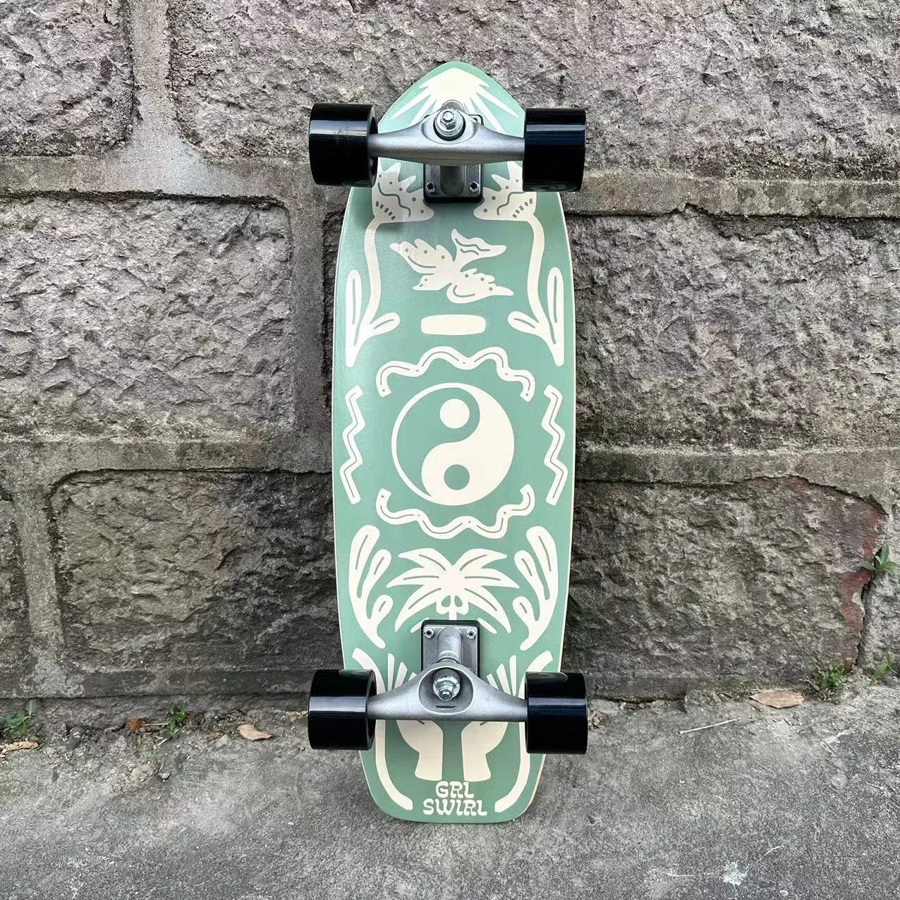 Surf Land Skateboard CX4 CX7 Maple Single Kick Carving Cruiser Skate Board Longboard Pumping Cool Side Sport Street Outdo