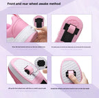 Magic Roller Skates Dual Wheel Slip-on Roller Skating Shoes 2024 New Spring Autumn Leather Surface Sports Shoes For Women Kids