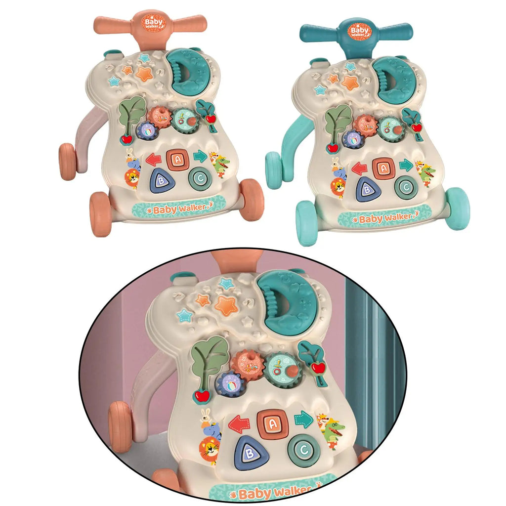 Baby Walker Kids Sit to Stand Up Learning Walker Musical Activity Toy for Enhance Walking Skills Coordination with Melodies