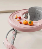 7-speed Adjustable Music Multifunctional Anti Rollover Foldable Walker for Babies Aged 6-18 Months Regular Wheel Plate Style