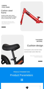 New Detachable Children's Balance Bike Pedalless Bike 2 To 6 Years Old Child Scooter 12-inch Sliding Balance Bike Flash Wheel