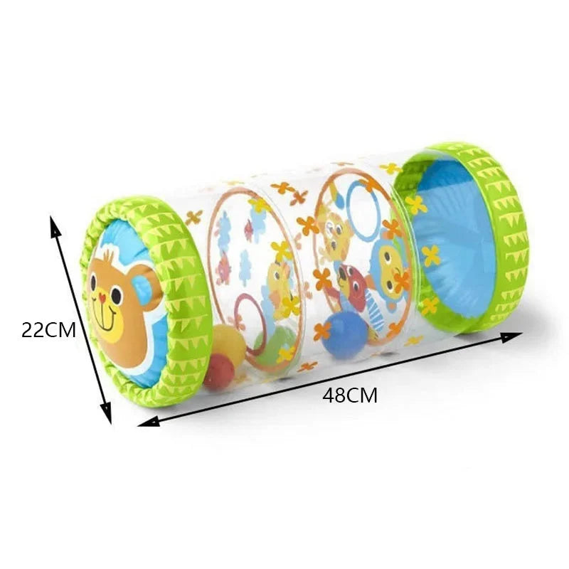Baby Crawling Roller Inflatable Toy With Bell Learning To Walk Walker Activity Early Education Toy
