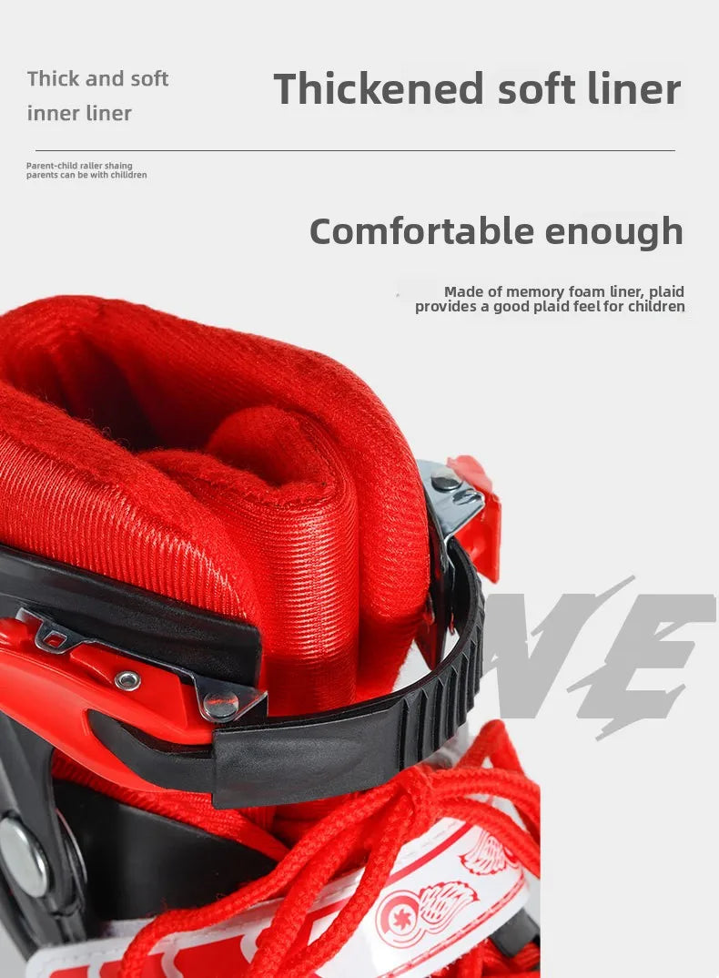 Children's New Flashing Double Row Four-Wheel Shoes Boys and Girls Ice Skates Children's Roller Shoes