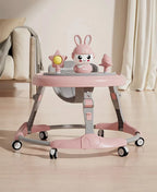 7-speed Adjustable Music Multifunctional Anti Rollover Foldable Walker for Babies Aged 6-18 Months Regular Wheel Plate Style