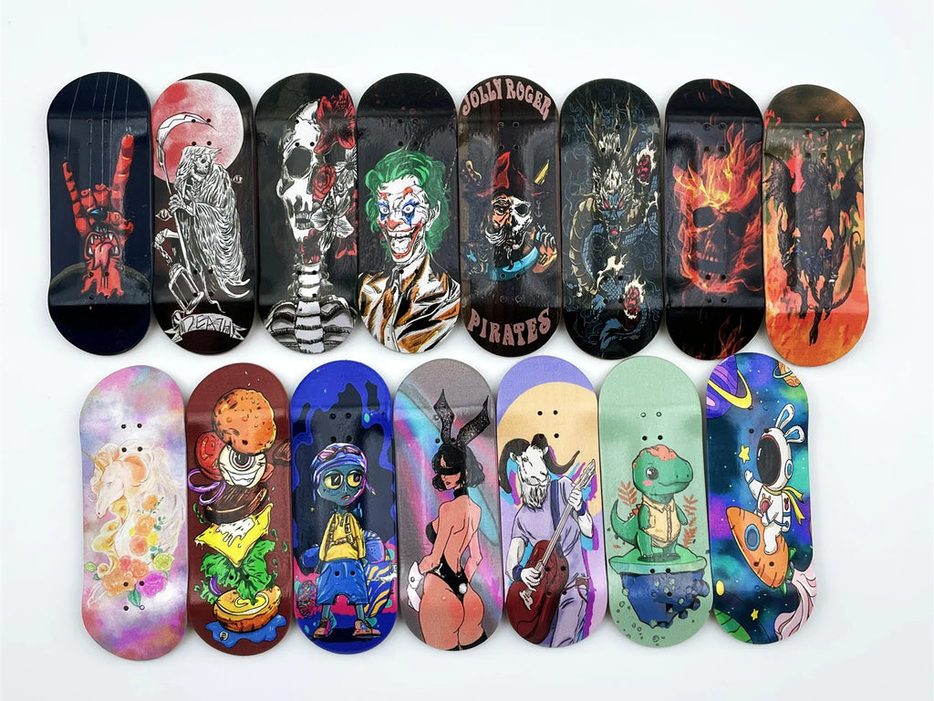 34mm Fingerboard Set Professional Wooden Deck Single Axle Truck CNC Wheels Complete Mini Finger Skateboard