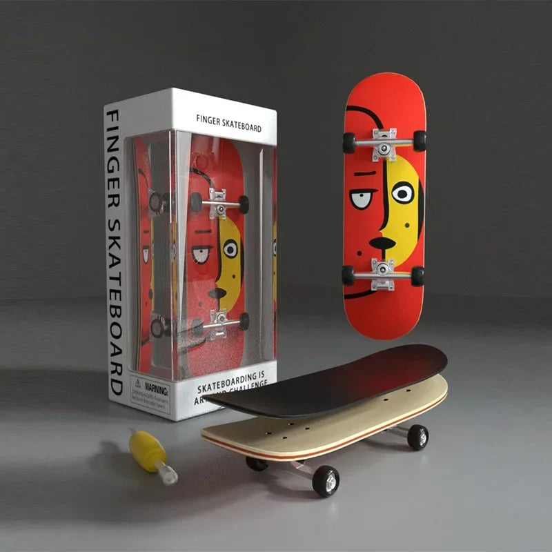 Lightweight Finger Skateboard with 5-ply Maple Deck and Bearing Wheels Toys for Boys