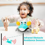 Induction Escape Crab Electric Pets Musical Toys Toddler Crawling Baby Walker Crab Interactive Toys for Children Gifts