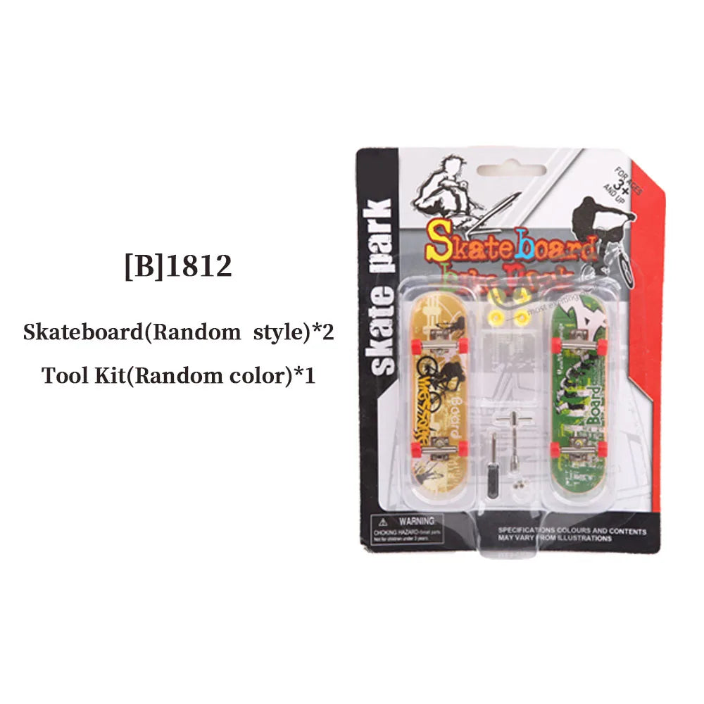 DIY Finger Skatepark 6-in-1 Set Professional Tech Practice Deck Platform Stunt Finger Skateboard Assemble Ramp Park Kits Toys