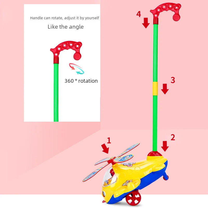 Children's Baby Walker Hand Push Airplane Toy Boys Girls Learning To Walk Infant Step Stool Stall Toy Baby Carrier