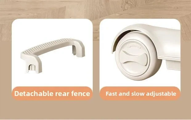 New 4-in-1 Multifunctional Baby Walker Anti-Bow Legs Anti-Tip Design 360° Swivel Silent Wheels Suitable 6-18 Months Solid Color