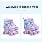 Children's Roller Skates2-12Beginner's Colorful Four-Wheel Flashing Roller Skates for Boys and Girls