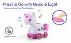 Unicorn Musical Light up Infant Toy for Baby Girls 3-18 Months Tummy Time Crawling Learning Activity  Perfect 1st Birthday Gift