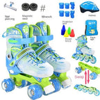 the Skating Shoes Children Beginners Baby Double Row Four-Wheel Boys Girls Roller Kids Skates