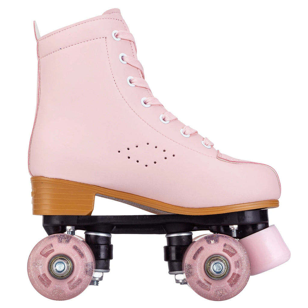 Pink Purple Blue Women Double Row Roller Skates Leather Breathable 4 wheel Sliding Skating Rollers sneakers size 31 32 33 34 35