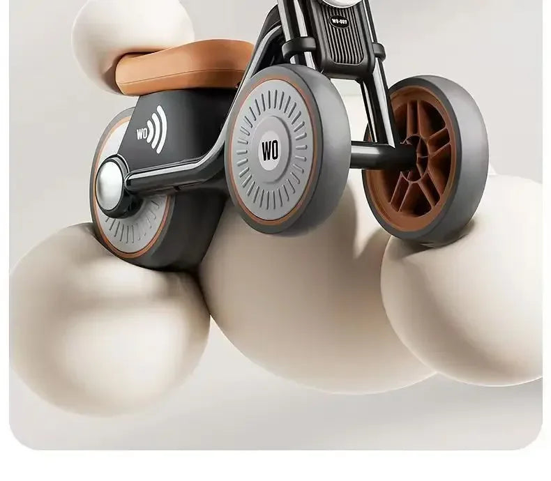 Kids Balance Bike Ride-on Motorcycle Toddler Balance Bike with Music & Lights Sturdy Non-Tip Design Quiet Wheels for Boys Girls