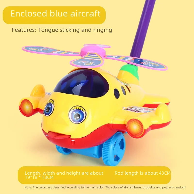 Children's Baby Walker Hand Push Airplane Toy Boys Girls Learning To Walk Infant Step Stool Stall Toy Baby Carrier